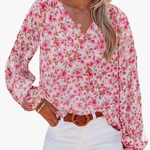 Shewin Women’s Causal BoHo Blouse
